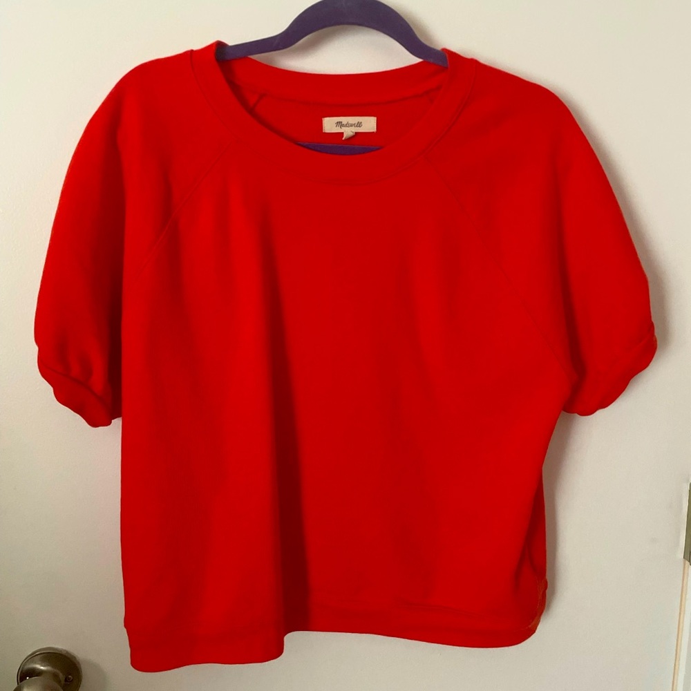 Madewell - Crop puffed shoulder top